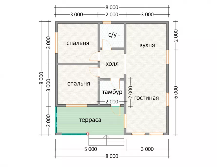 Финский дом 8х8 К-41