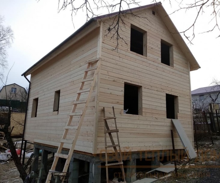 Каркасный дом 6х8м, проект Заказчика фото 3