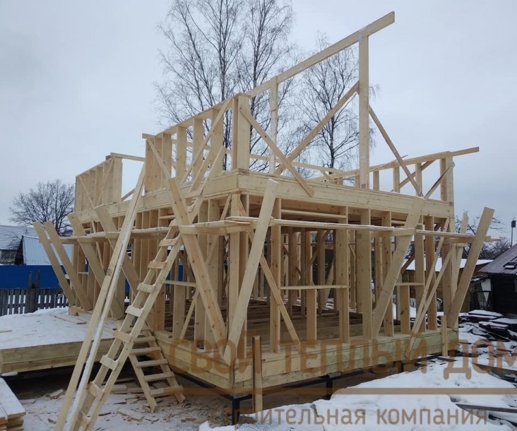 Каркасный дом 6х9м фото 27