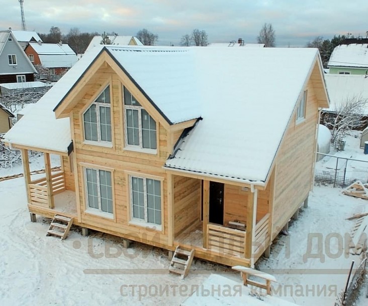 Каркасный дом 8х10м фото 3