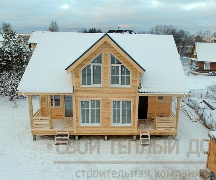 Каркасный дом 8х10м фото 1