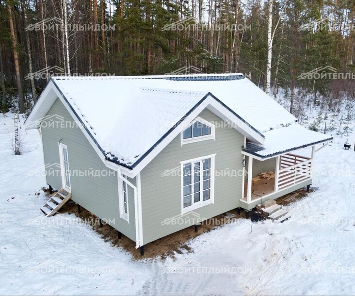 Каркасный дом 8,5х10,0м фото 2