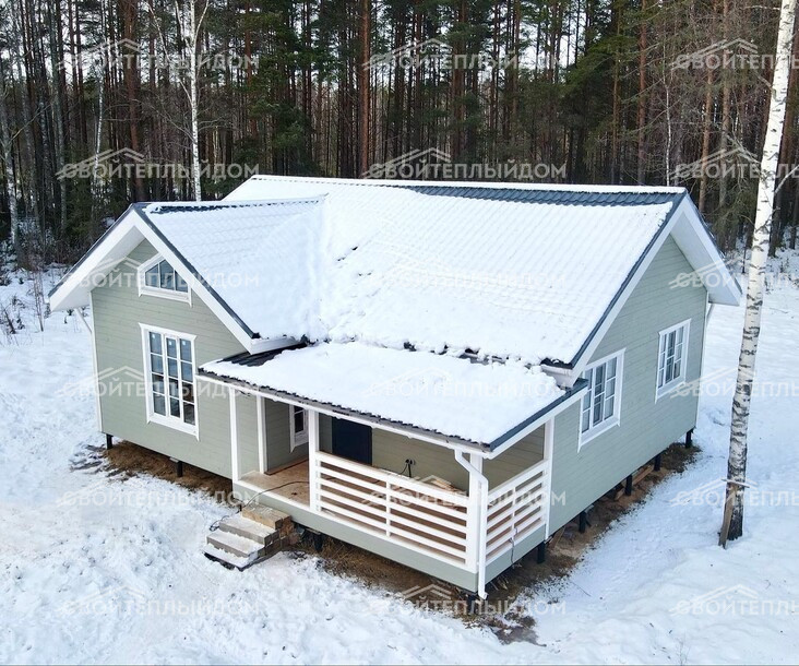 Каркасный дом 8,5х10,0м фото 1