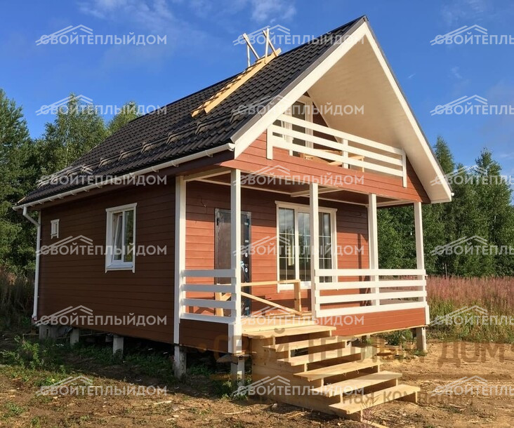 Каркасная баня 6х8м фото 4