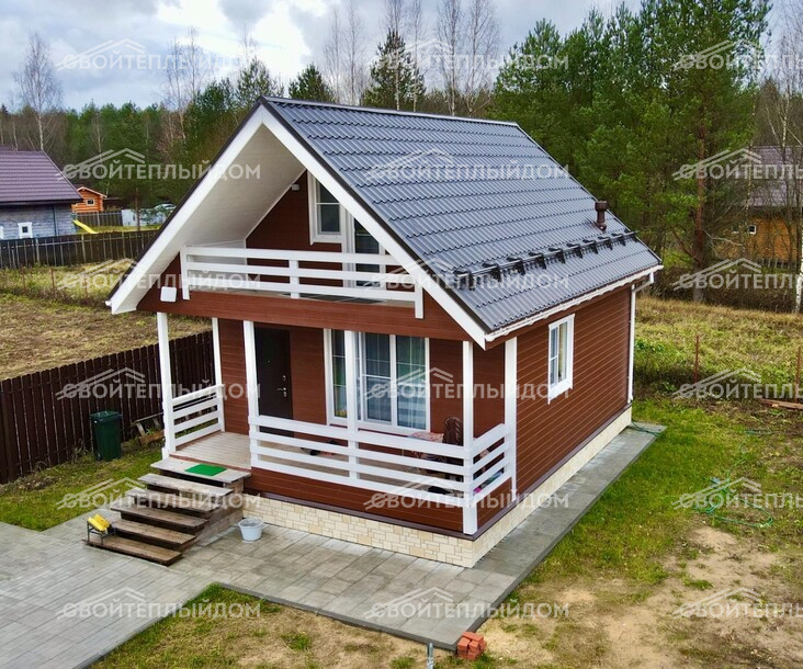 Каркасная баня 6х8м фото 1