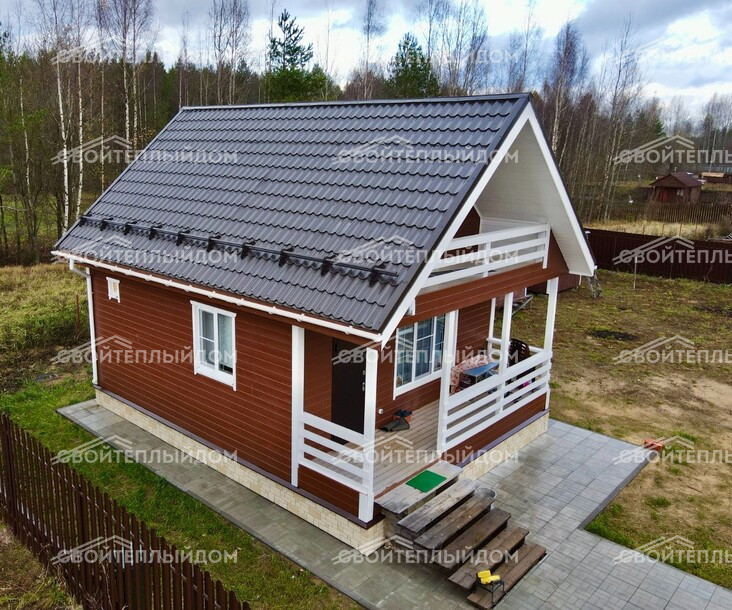 Каркасная баня 6х8м фото 3