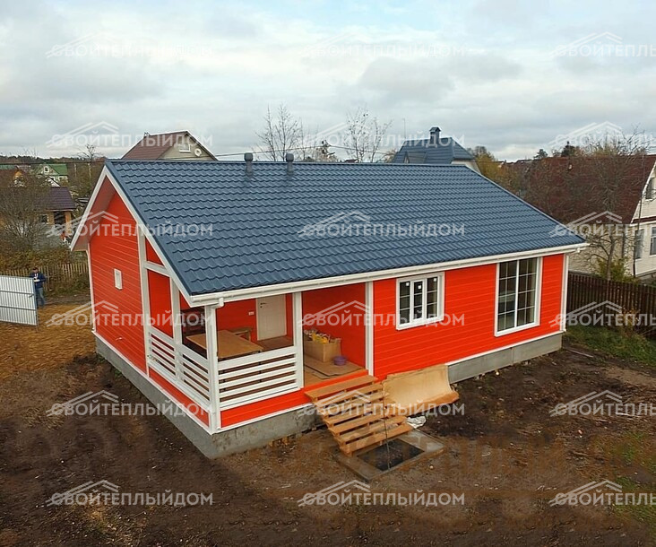 Каркасный дом 9,5х12,0м фото 1