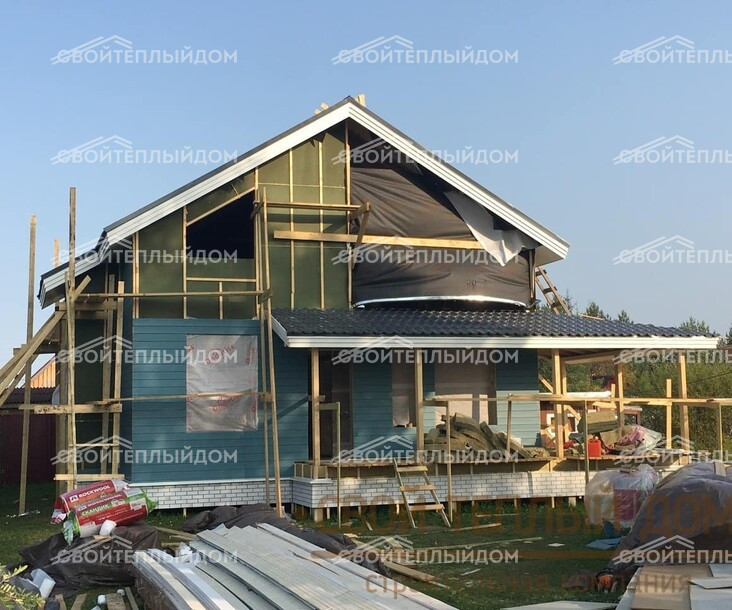 Каркасный дом 7х8м фото 33