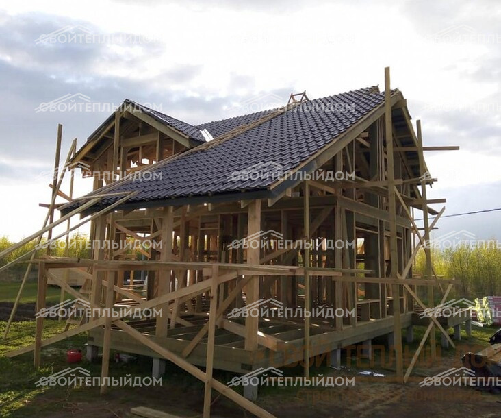 Каркасный дом 8,5х9,0м фото 28
