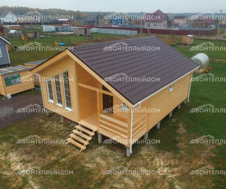 Каркасный одноэтажный дом 8,0х9,0м фото 1