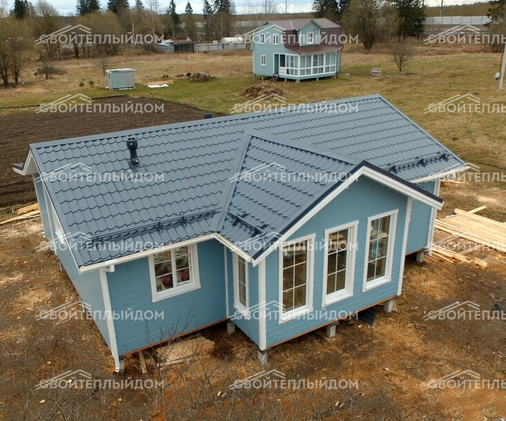 Каркасный дом 7,5х10,0м фото 1