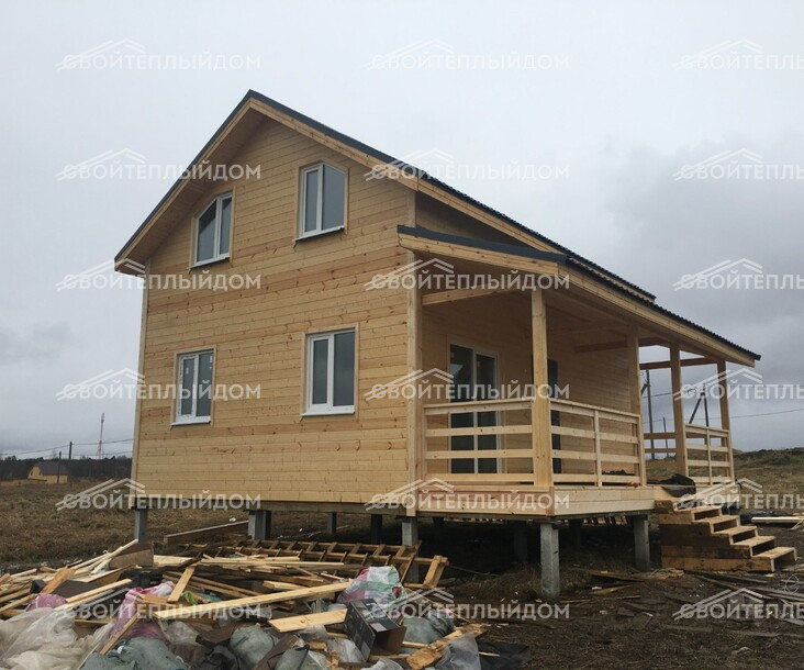 Каркасный дом 6,0х8,0м фото 7