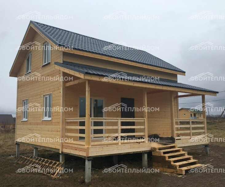 Каркасный дом 6,0х8,0м фото 1