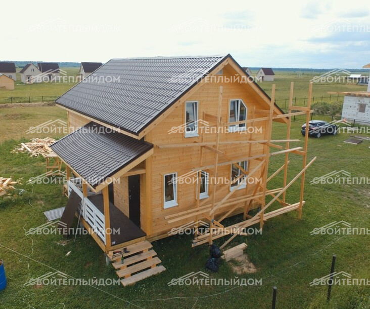 Брусовой дом 7,5х9,5м фото 4