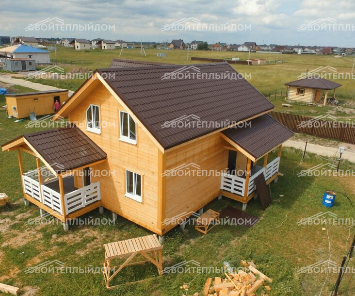 Брусовой дом 7,5х9,5м фото 5
