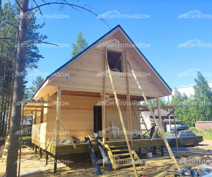 Каркасный дом 6,0х8,0м фото 16