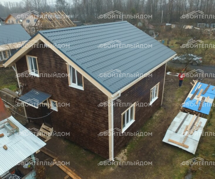 Каркасный дом 8,0х8,0м фото 4
