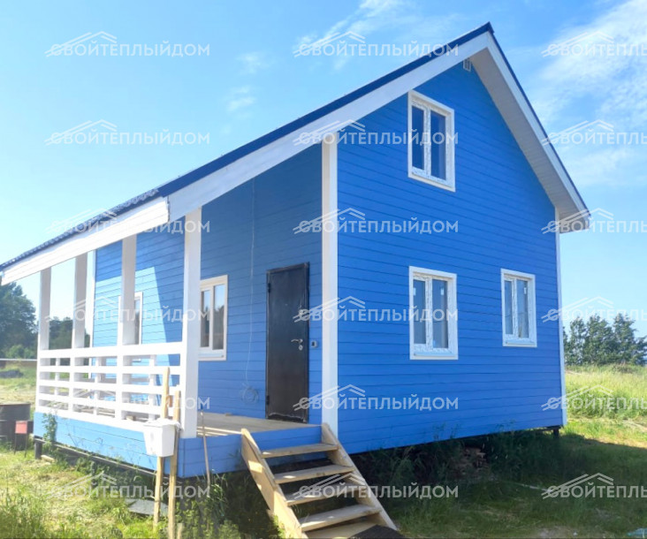 Каркасный дом 8,0х7,5м фото 1