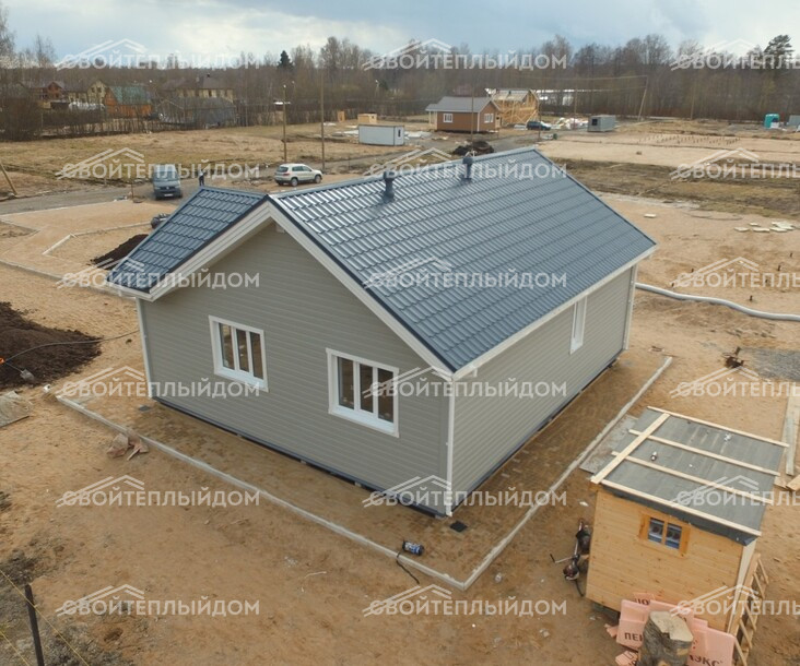 Каркасный дом 8,5х10,0м фото 5