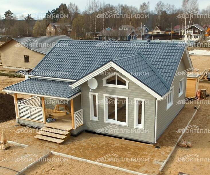 Каркасный дом 8,5х10,0м фото 1
