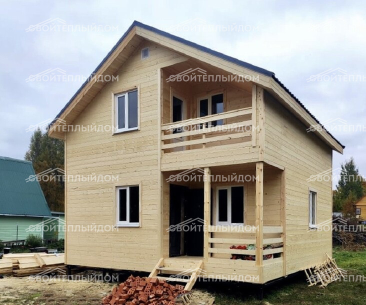 Каркасный дом 7,0х7,0м фото 1