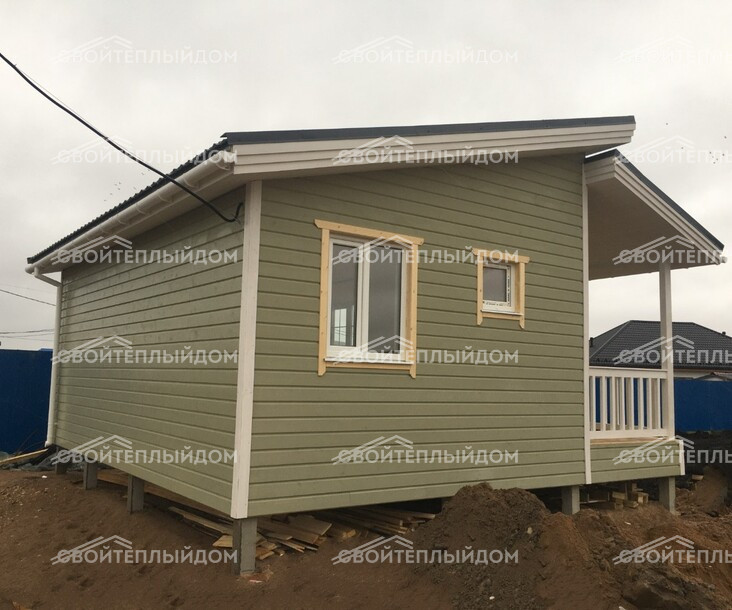 Каркасный дом 6,5х7,0м фото 3