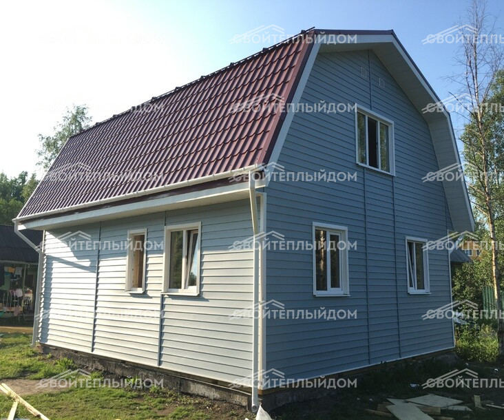 Каркасный дом 7,0х8,0м фото 3