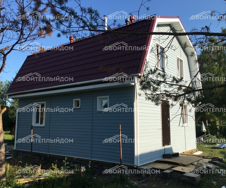 Каркасный дом 7,0х8,0м фото 2