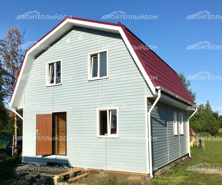 Каркасный дом 7,0х8,0м фото 1