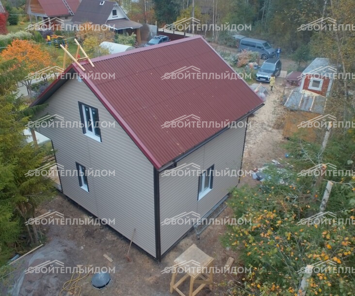 Каркасный дом 6,0х8,0м фото 3