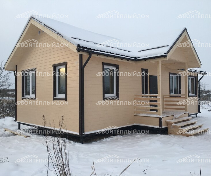 Баня из бруса 6,0х8,0м фото 2