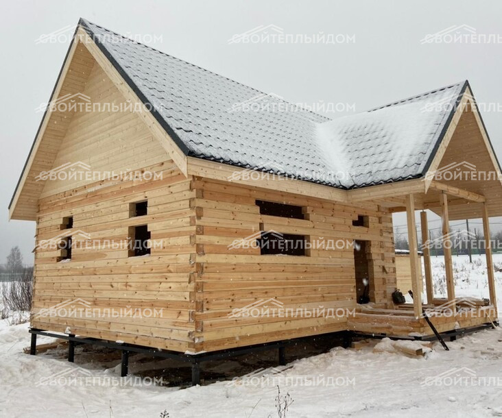 Баня из бруса 6,0х8,0м фото 1