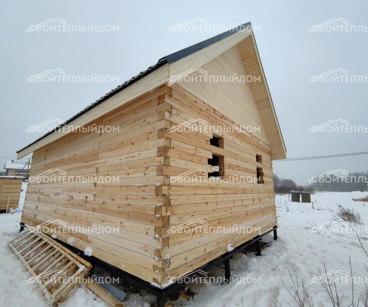 Баня из бруса 6,0х8,0м фото 6