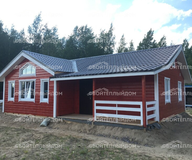 Каркасный дом 8,5х10,0м фото 2
