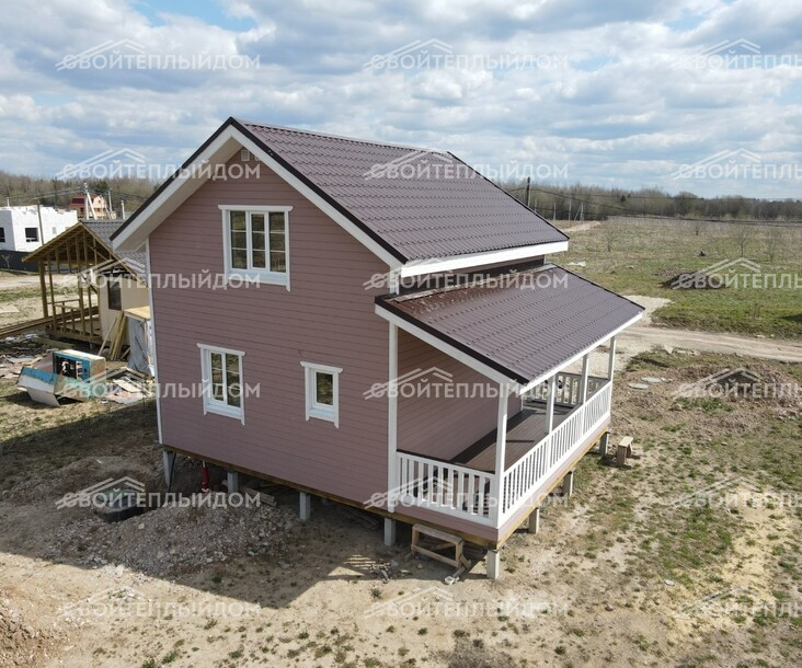 Каркасный дом 8,0х7,0м фото 3