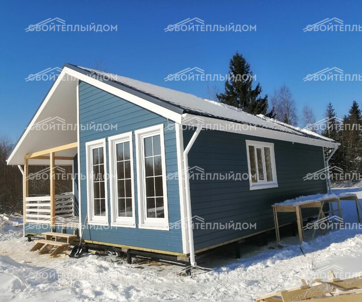 Каркасный дом 8,0х9,0м фото 2