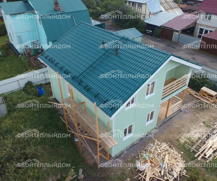 Каркасный дом 8,0х10,0м фото 3
