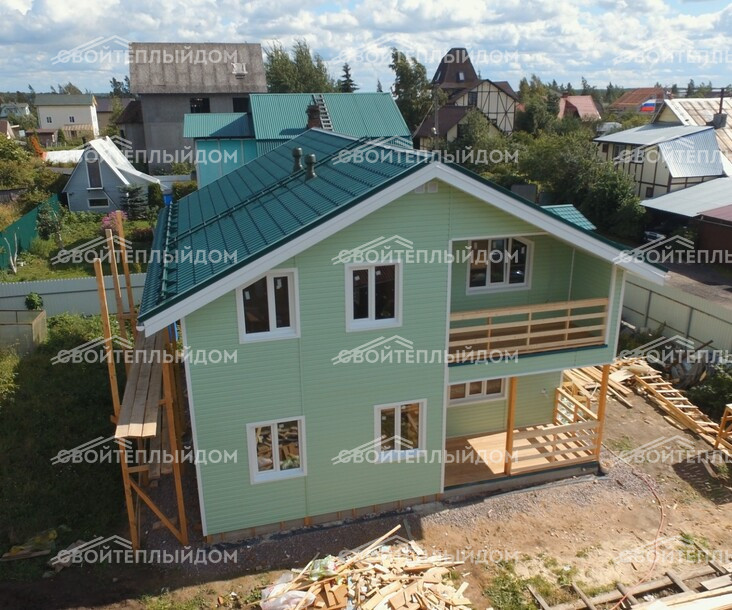 Каркасный дом 8,0х10,0м фото 2
