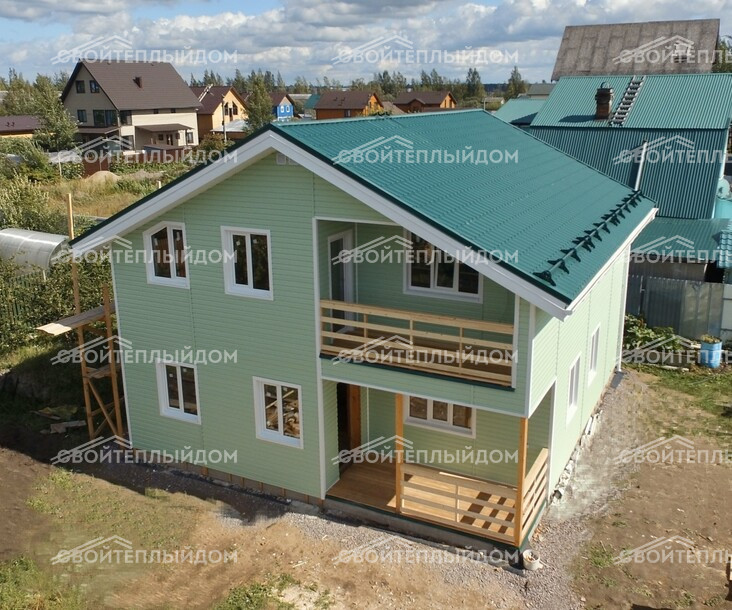 Каркасный дом 8,0х10,0м фото 1