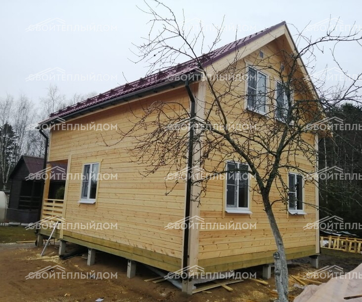 Дом из бруса 6,0х8,0м фото 1