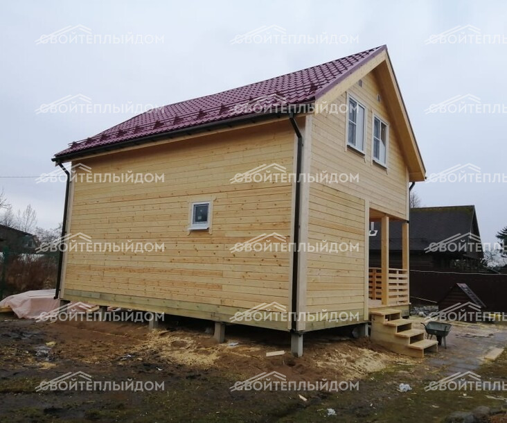 Дом из бруса 6,0х8,0м фото 2