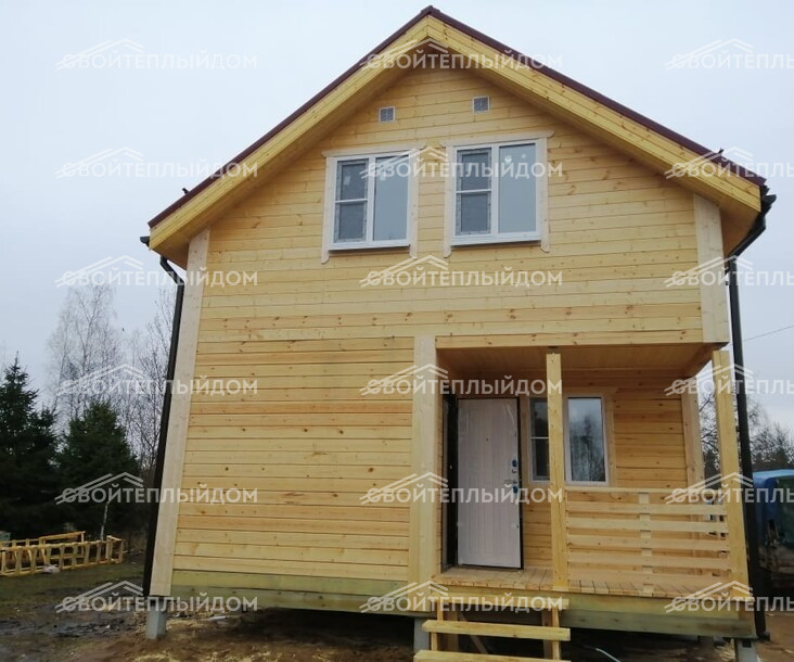 Дом из бруса 6,0х8,0м фото 3