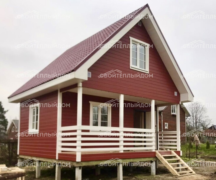 Каркасный дом 6,0х6,0м фото 1