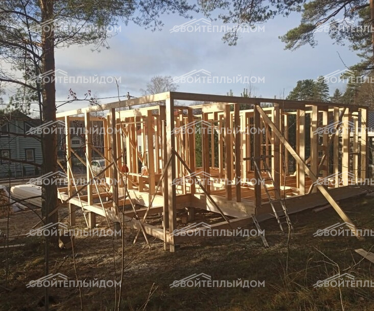 Каркасный дом 8,5х8,5м фото 20