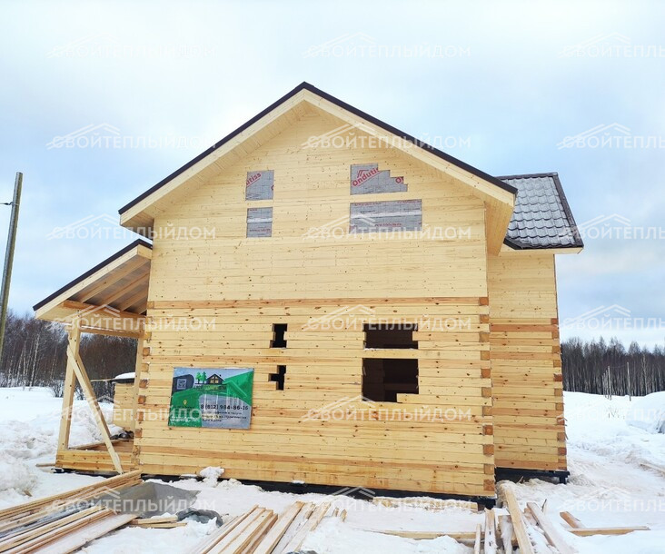 Сруб из бруса 7,5х9,5 фото 5