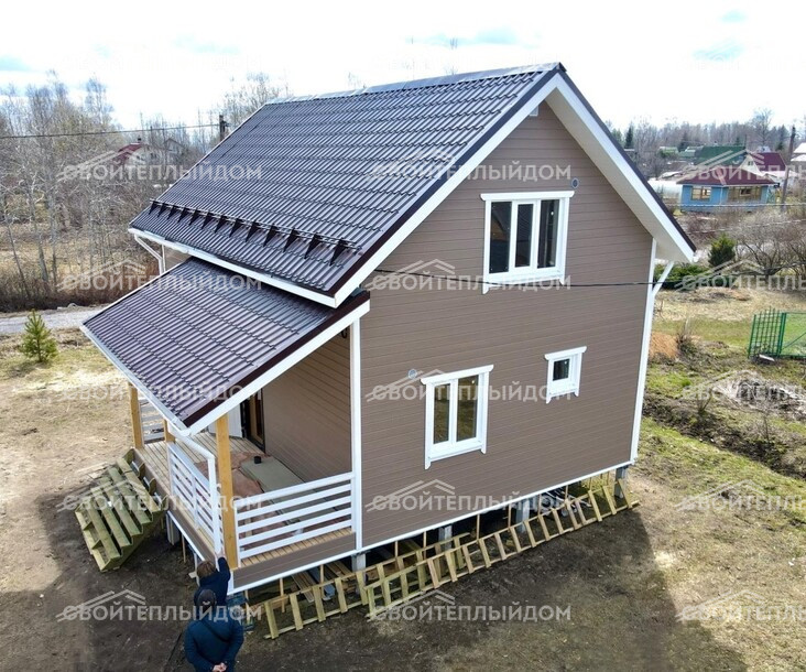 Каркасный дом 6,0х9,0м фото 5
