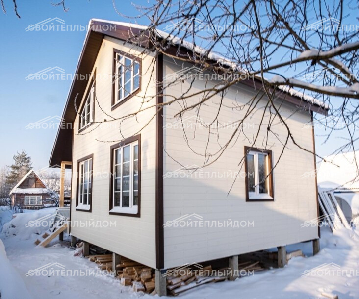 Каркасный дом 6,0х8,0м фото 2