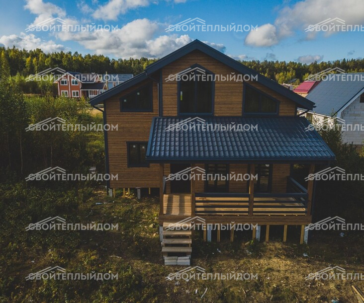 Каркасный дом 9,0х9,0м фото 2