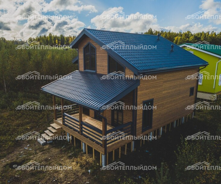 Каркасный дом 9,0х9,0м фото 7