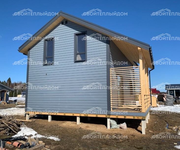 Каркасный дом 6,5х10,0м фото 9